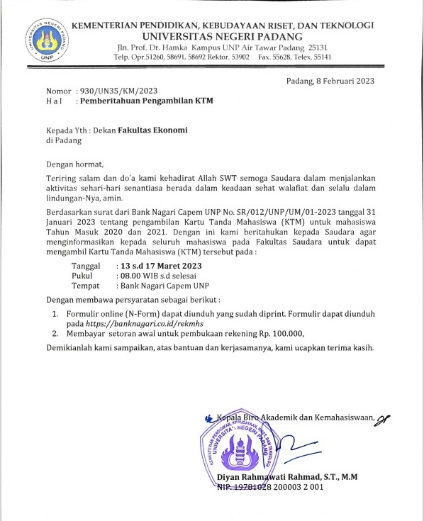 INFORMASI PENGAMBILAN KTM MAHASISWA MAGISTER MANAJEMEN TAHUN MASUK 2020 DAN 2021